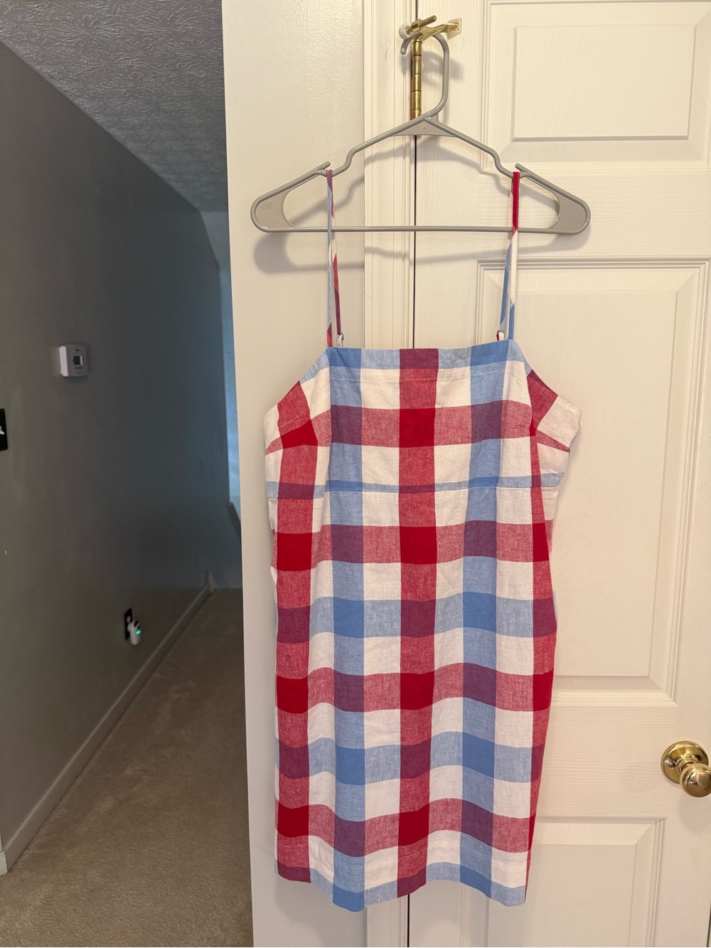 A New Day Large Ladies Red, Blue & White Gingham Sundress